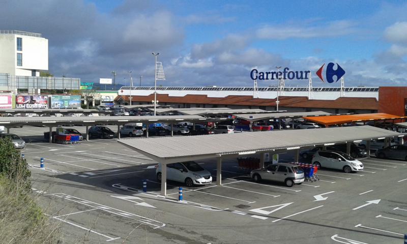 marquesinas de aparcamiento para carrefour en las rozas