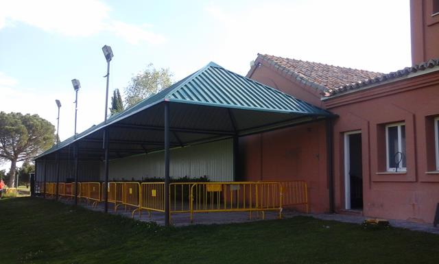 Metallic Structure Canopies for Alcobendas Golf Camp