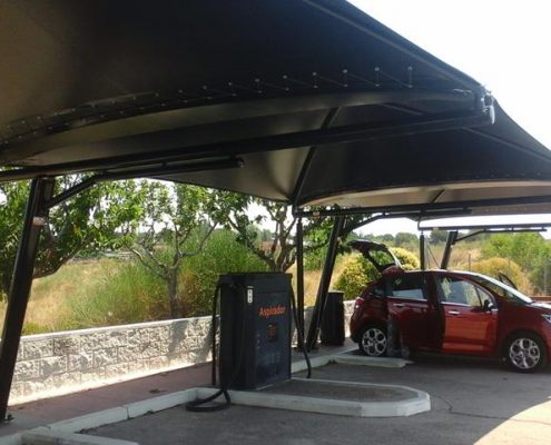 Textile Canopies Repsol Gas Stations