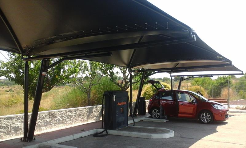 Textile Canopies Repsol Gas Stations