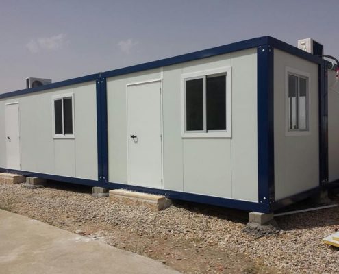 Prefabricated bungalows assembly at Toledo