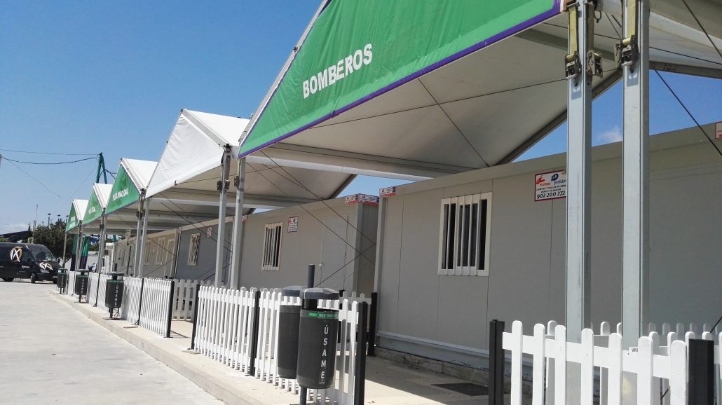 Prefabricated shelters Feria de Malaga