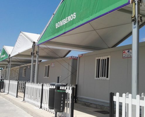 Prefabricated shelters Feria de Malaga