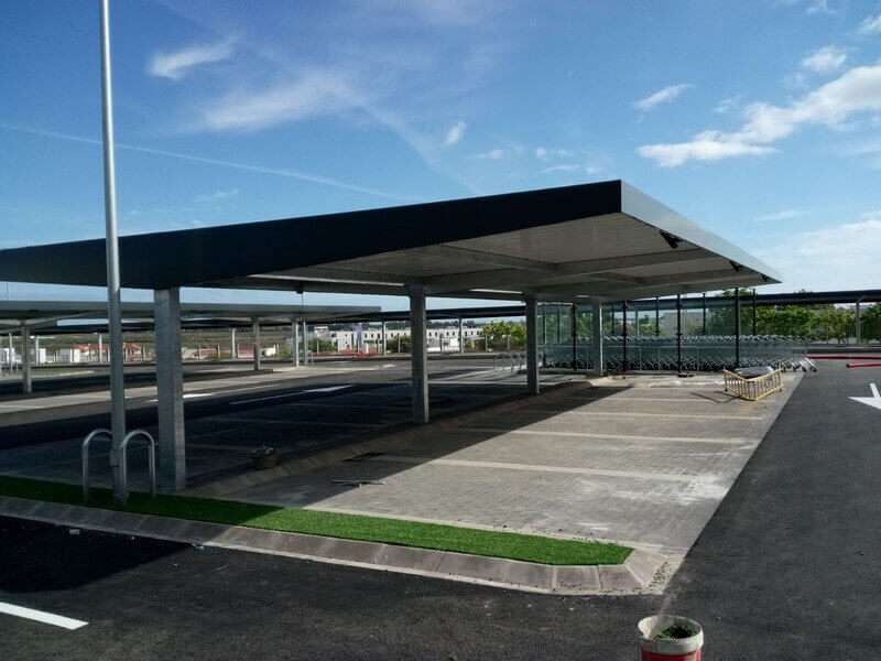 Marquesinas de aparcamiento con Alucobond para Lidl 01