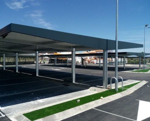 Abris voiture avec Alucobond pour Lidl l ET Europa