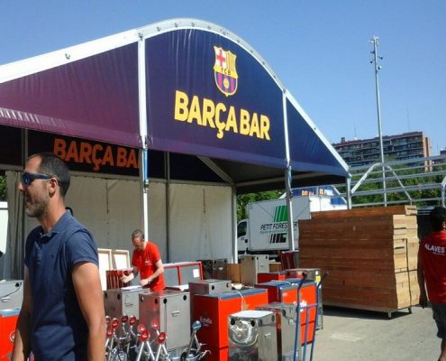 Modules préfabriqués pour la fanzone