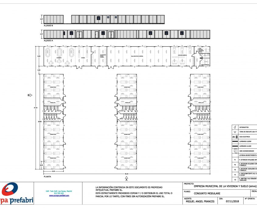 Estructura modular para alojamientos temporales en Madrid