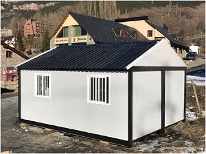 Entrepôt modulaire préfabriqué de ski