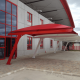 Textile car park canopies