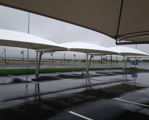 textile parking canopies