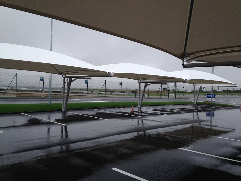 textile parking canopies