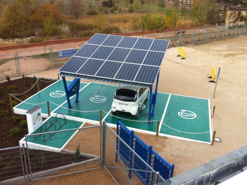 Solar energy charging stations