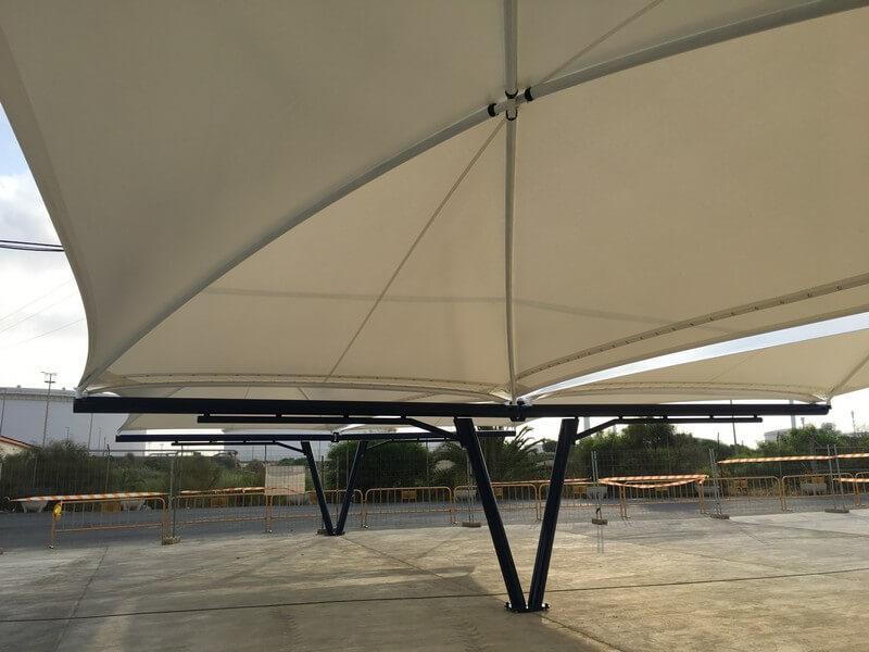 textile parking canopies
