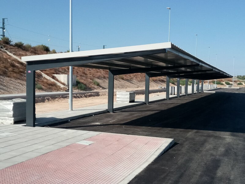 marquesinas de aparcamiento para la estacion del ave de elche 08