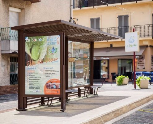 Bus parking canopies