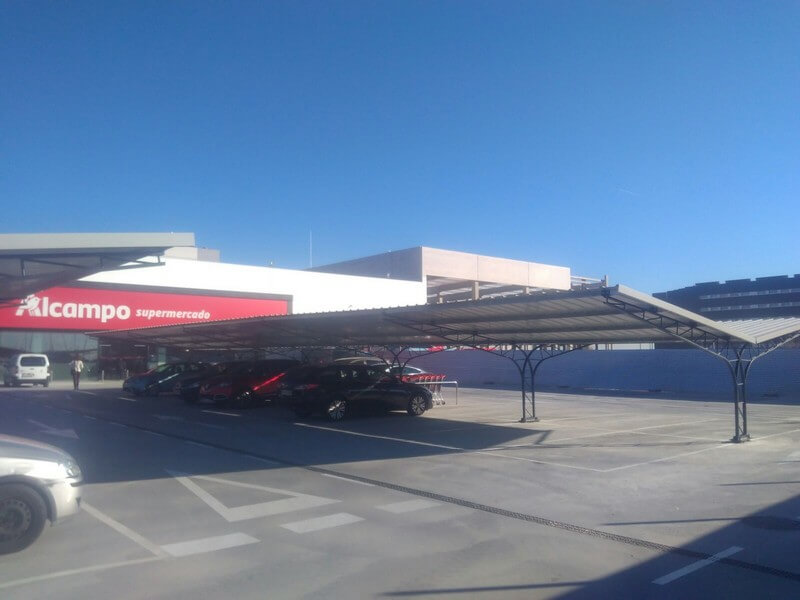 marquesinas de parking para un centro comercial en alcorcon 01