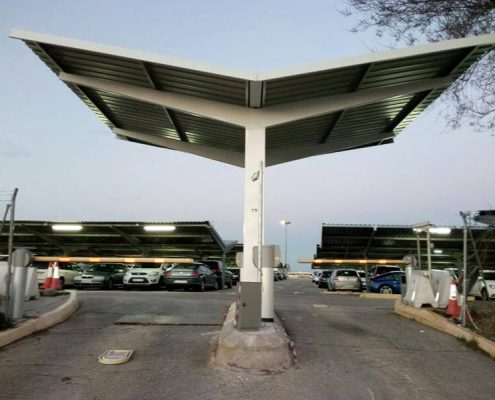 parking canopies for permanent parking access barriers